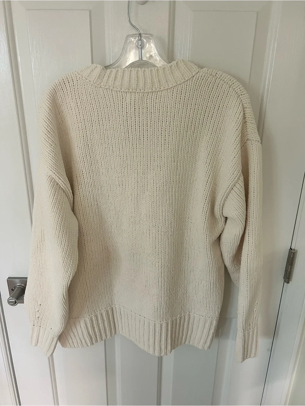 Aerie Women's Chunky Knit Oversized Cream Sweater - Picture 2 of 3